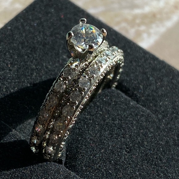 Sterling silver double ring set 💍✨💙 - Picture 4 of 9